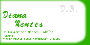 diana mentes business card